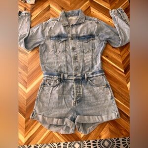 GRLFRND Renata‎ Denim Romper Jumpsuit